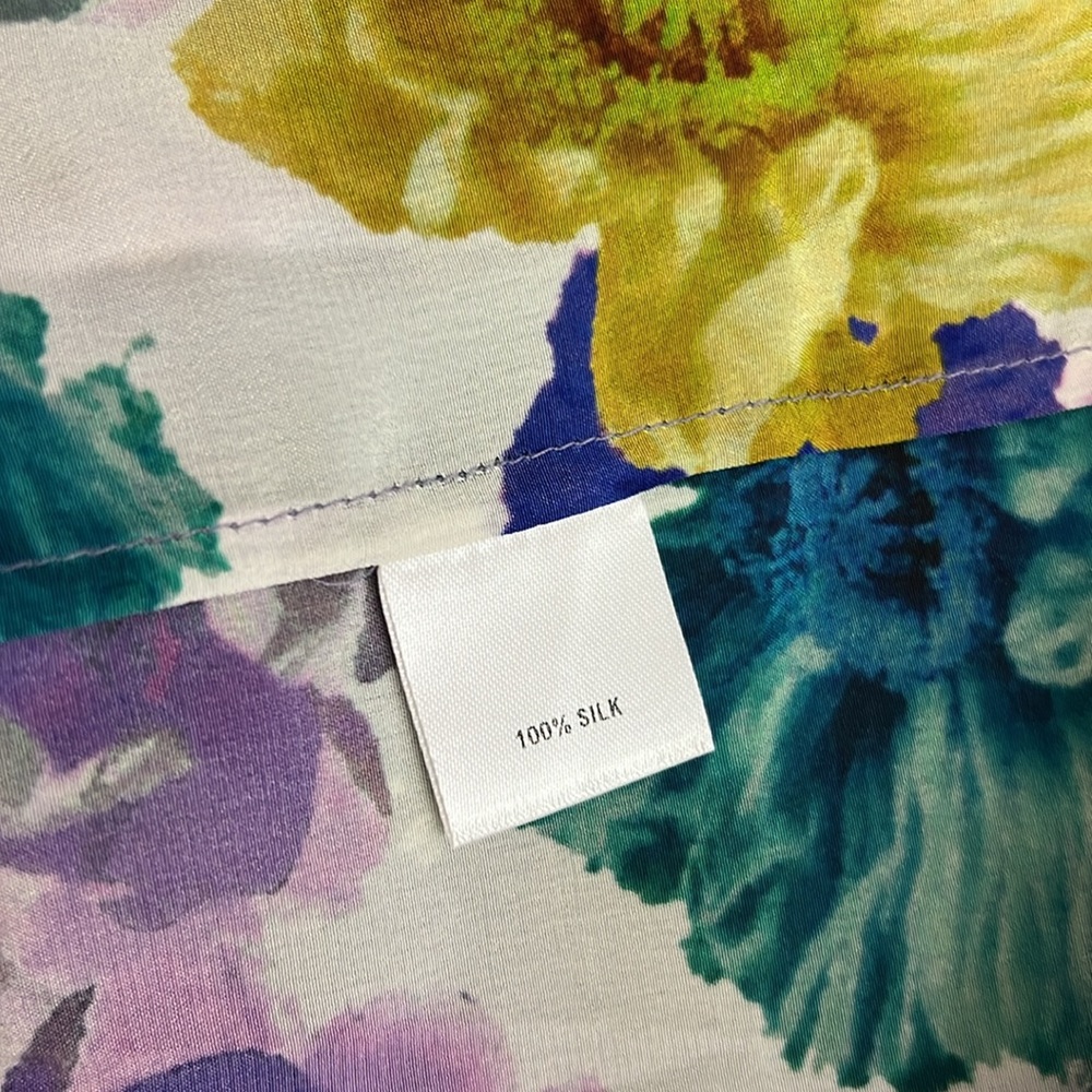 TUCKER Floral Silk Dress XS - Picture 9 of 9